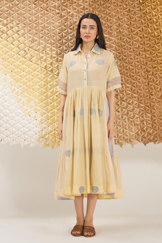 Dress Contemporary Wear - Yellow Buttercup Bloom Dress by The Loom Art