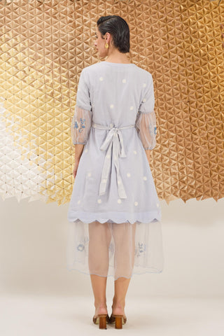 Dress Contemporary Wear - Blue Belle Dress by The Loom Art
