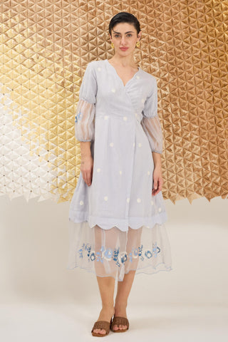 Dress Contemporary Wear - Blue Belle Dress by The Loom Art