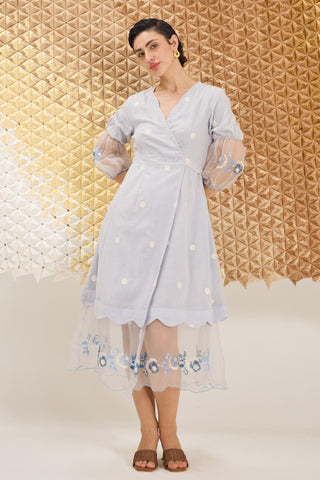 Dress Contemporary Wear - Blue Belle Dress by The Loom Art