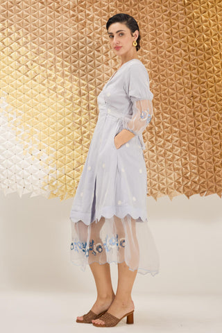 Dress Contemporary Wear - Blue Belle Dress by The Loom Art