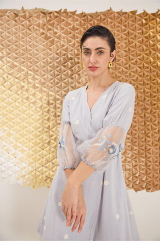 Dress Contemporary Wear - Blue Belle Dress by The Loom Art