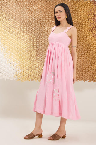 Dress Contemporary Wear - Pink Fizzy Fleur by The Loom Art