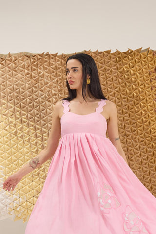 Dress Contemporary Wear - Pink Fizzy Fleur by The Loom Art