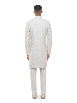 Ivory Tropical Embroidery Sherwani Set