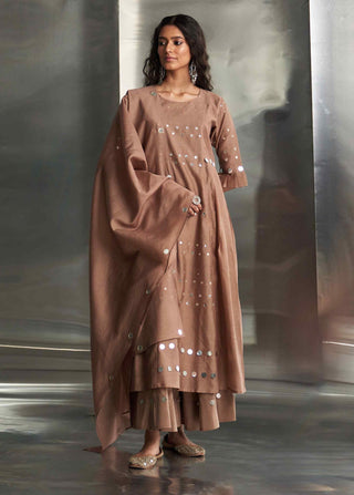Ginger pleated sleeves kurta set