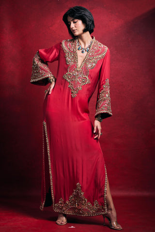 Kaftan Contemporary Wear â€“ Pink Elegant Festive Look by Tamanna Punjabi Kapoor