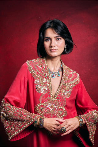 Kaftan Contemporary Wear â€“ Pink Elegant Festive Look by Tamanna Punjabi Kapoor