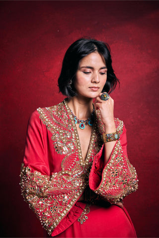 Kaftan Contemporary Wear â€“ Pink Elegant Festive Look by Tamanna Punjabi Kapoor