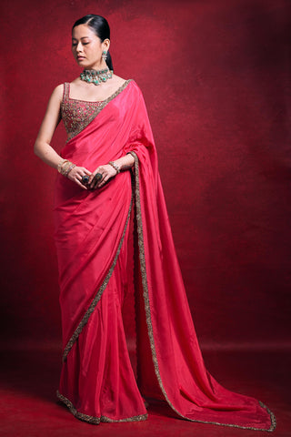 Saree Set Indian Wedding â€“ Pink Elegant Festive Style by Tamanna Punjabi Kapoor