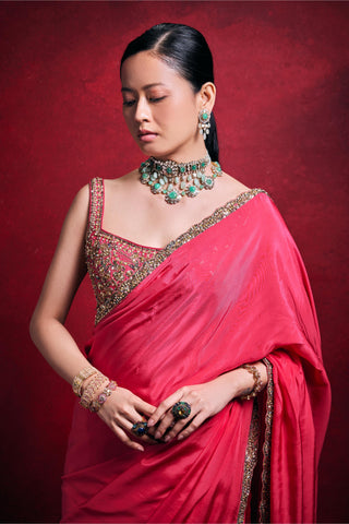 Saree Set Indian Wedding â€“ Pink Elegant Festive Style by Tamanna Punjabi Kapoor