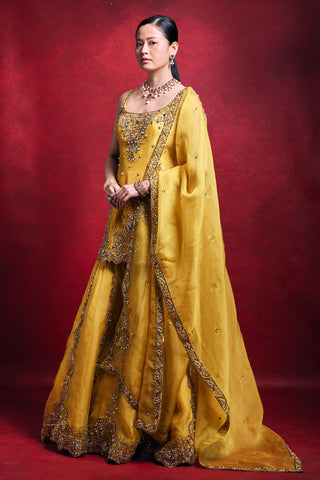 Gharara Set Indian Wedding – Yellow Festive Haldi Look by Tamanna Punjabi Kapoor