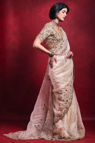 Saree Set Indian Wedding – White Elegant Festive Look by Tamanna Punjabi Kapoor