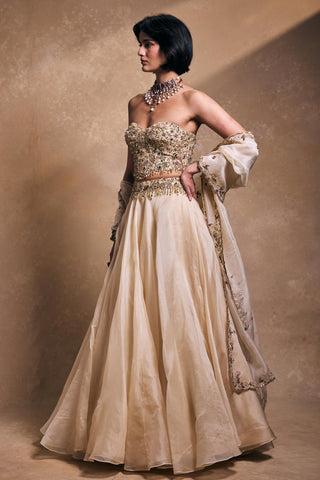 Organza Lehenga Indian Wedding – White Elegant Wedding Look by Tamanna Punjabi Kapoor
