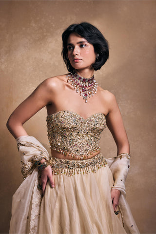 Organza Lehenga Indian Wedding – White Elegant Wedding Look by Tamanna Punjabi Kapoor