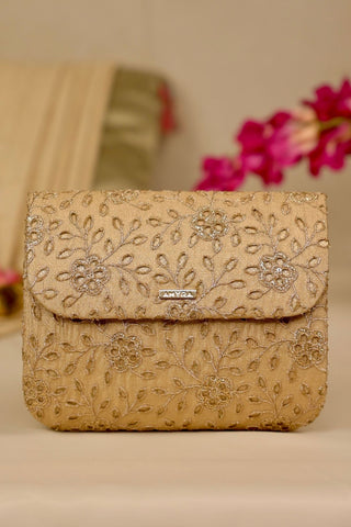 Gold tarang flapover bag