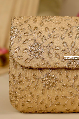 Gold tarang flapover bag
