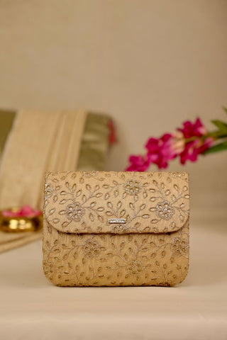 Gold tarang flapover bag