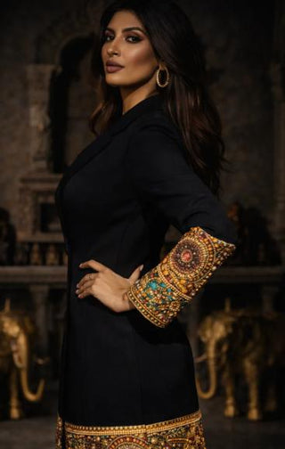 Dress Tailored Wear - Black Belmont Blazer Dress by Banjara Trail