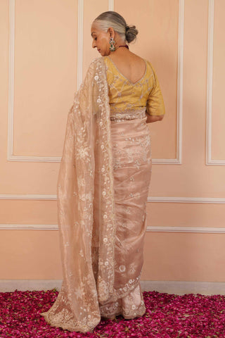 Beige dil se reva saree