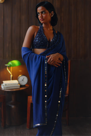 Embellished saree for Indian Wedding – Horizon Ombre by 29india