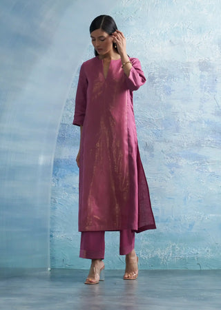 Auraa grape pink kurta set
