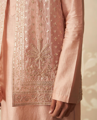 Red Kurta Bandi Set for Indian Wedding – Red Nehru Jacket with Kurta by Ridhi Mehra