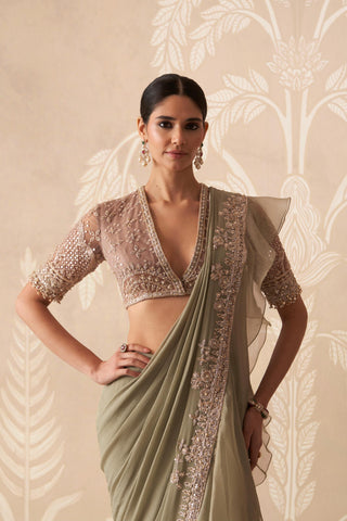 Green Saree for Indian Wedding – Green Blouse by Ridhi Mehra