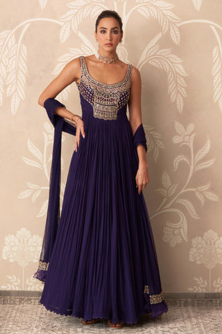 Anarkali for Indian Wedding – Purple Anarkali with Dupatta by Ridhi Mehra