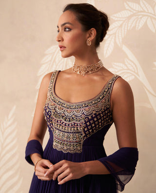 Anarkali for Indian Wedding – Purple Anarkali with Dupatta by Ridhi Mehra