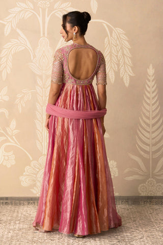 Pink Anarkali for Indian Wedding – Pink Anarkali with Dupatta by Ridhi Mehra