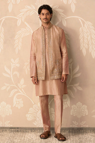 Gold Bandi Set for Indian Wedding – Gold Nehru Jacket with Kurta by Ridhi Mehra