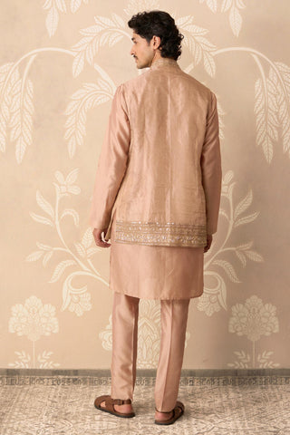 Gold Bandi Set for Indian Wedding – Gold Nehru Jacket with Kurta by Ridhi Mehra