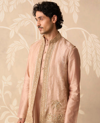 Gold Bandi Set for Indian Wedding – Gold Nehru Jacket with Kurta by Ridhi Mehra