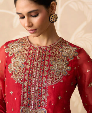 Salwar Suit for Indian Wedding – Orange Kurta with Salwar by Ridhi Mehra