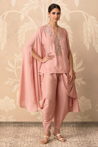 Pink Cape Set for Indian Wedding – Pink Cape with Drape Salwar by Ridhi Mehra