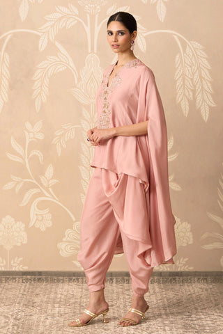 Pink Cape Set for Indian Wedding – Pink Cape with Drape Salwar by Ridhi Mehra