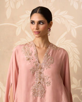 Pink Cape Set for Indian Wedding – Pink Cape with Drape Salwar by Ridhi Mehra