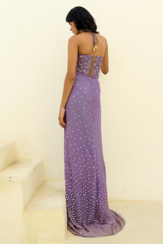 Slit Skirt Traditional Wear - Purple Zia Slit Skirt by Chamee & Palak