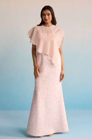 Pink bahaar celene cape with skirt