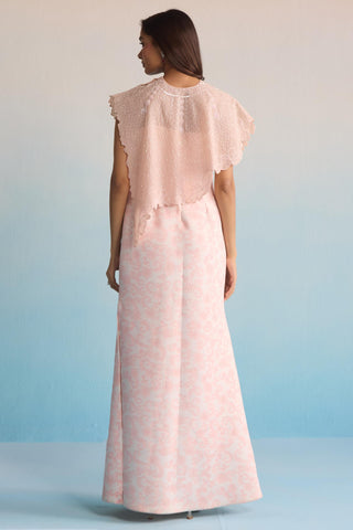 Pink bahaar celene cape with skirt