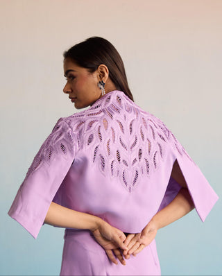 Purple bahaar marisa jacket and skirt set