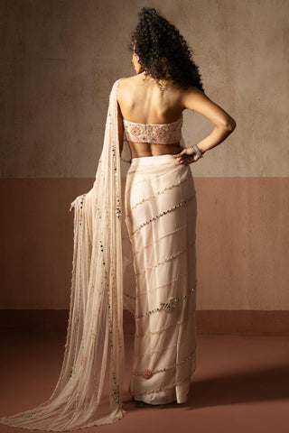 Drape saree for Indian Wedding – Pink Heer by Quench A Thirst
