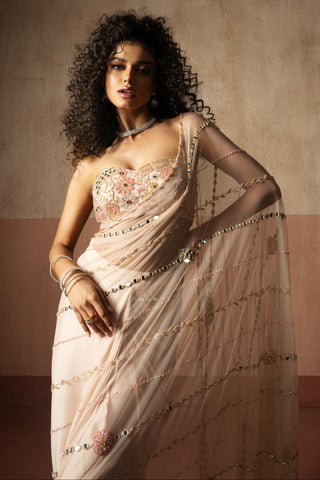 Drape saree for Indian Wedding – Pink Heer by Quench A Thirst