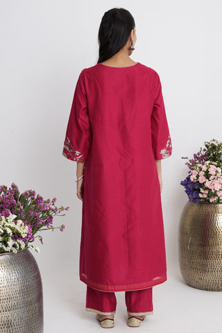 Pink satrangi dhaaga kurta set