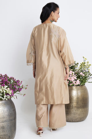 Beige zarbulbul cape set