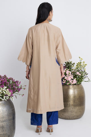 Beige chaand baresham kurta set
