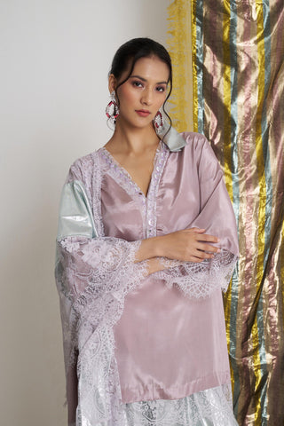 Purple sumbal sitara farshi salwar suit set