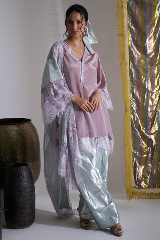 Purple sumbal sitara farshi salwar suit set