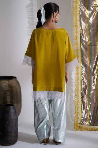 Yellow sarson sitara farshi salwar suit set